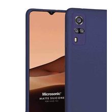 Microsonic Matte Silicone Vivo Y51 Lacivert Cep Telefonu Kılıfı