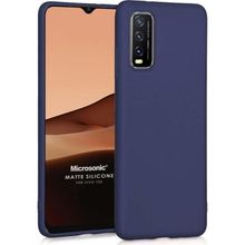 Microsonic Matte Silicone Vivo Y70 Lacivert Cep Telefonu Kılıfı