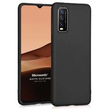 Microsonic Matte Silicone Vivo Y70 Siyah Kılıf