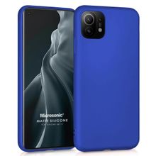 Microsonic Matte Silicone Xiaomi Mi 11 Mavi Cep Telefonu Kılıfı