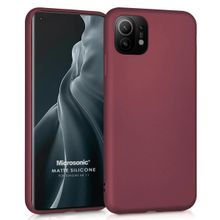 Microsonic Matte Silicone Xiaomi Mi 11 Mor Cep Telefonu Kılıfı