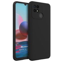 Microsonic Matte Silicone Xiaomi Poco C40 Siyah Kılıf
