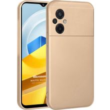 Microsonic Matte Silicone Xiaomi Poco M5 Gold Cep Telefonu Kılıfı