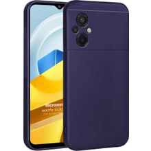 Microsonic Matte Silicone Xiaomi Poco M5 Lacivert Cep Telefonu Kılıfı
