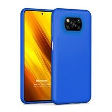 Microsonic Matte Silicone Xiaomi Poco X3 Pro Mavi Cep Telefonu Kılıfı