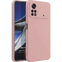 Microsonic Matte Silicone Xiaomi Poco X4 Pro 5G Rose Gold Cep Telefonu Kılıfı