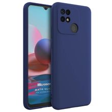 Microsonic Matte Silicone Xiaomi Redmi 10C Lacivert Kılıf