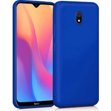 Microsonic Matte Silicone Xiaomi Redmi 8A Mavi Cep Telefonu Kılıfı