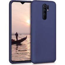 Microsonic Matte Silicone Xiaomi Redmi 9 Lacivert Cep Telefonu Kılıfı