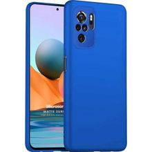 Microsonic Matte Silicone Xiaomi Redmi Note 10 Mavi Cep Telefonu Kılıfı