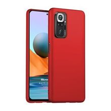 Microsonic Matte Silicone Xiaomi Redmi Note 10 Pro Kırmızı Cep Telefonu Kılıfı