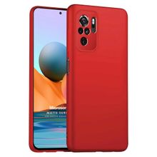 Microsonic Matte Silicone Xiaomi Redmi Note 10S Kırmızı Cep Telefonu Kılıfı