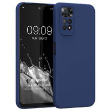 Microsonic Matte Silicone Xiaomi Redmi Note 11 Lacivert Cep Telefonu Kılıfı