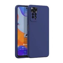 Microsonic Matte Silicone Xiaomi Redmi Note 11 Pro 5G Lacivert Cep Telefonu Kılıfı