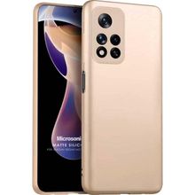Microsonic Matte Silicone Xiaomi Redmi Note 11 Pro Plus Gold Cep Telefonu Kılıfı