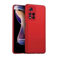 Microsonic Matte Silicone Xiaomi Redmi Note 11 Pro Plus Kırmızı Cep Telefonu Kılıfı