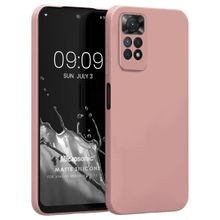 Microsonic Matte Silicone Xiaomi Redmi Note 11 Rose Gold Cep Telefonu Kılıfı