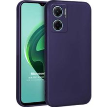 Microsonic Matte Silicone Xiaomi Redmi Note 11E Lacivert Cep Telefonu Kılıfı