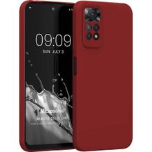 Microsonic Matte Silicone Xiaomi Redmi Note 11S Kırmızı Cep Telefonu Kılıfı