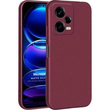 Microsonic Matte Silicone Xiaomi Redmi Note 12 Pro Mor Cep Telefonu Kılıfı