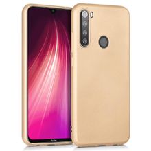 Microsonic Matte Silicone Xiaomi Redmi Note 8T Gold Cep Telefonu Kılıfı
