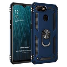Microsonic Oppo A12 Military Ring Holder Lacivert Cep Telefonu Kılıfı