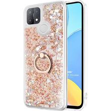 Microsonic Oppo A15 Glitter Liquid Holder Gold Cep Telefonu Kılıfı