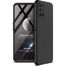 Microsonic Oppo A52 Double Dip 360 Protective Siyah Cep Telefonu Kılıfı