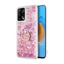 Microsonic Oppo A74 4G Glitter Liquid Holder Pembe Cep Telefonu Kılıfı