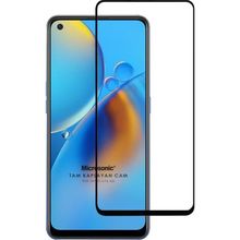 Microsonic Oppo A74 4G Tam Kaplayan Temperli Siyah Cam Ekran Koruyucu
