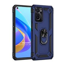 Microsonic Oppo A76 Military Ring Holder Lacivert Cep Telefonu Kılıfı