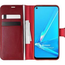 Microsonic Oppo A92 Delux Leather Wallet Kırmızı Cep Telefonu Kılıfı