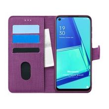 Microsonic Oppo A92 Fabric Book Wallet Mor Cep Telefonu Kılıfı
