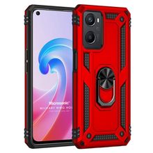 Microsonic Oppo A96 Military Ring Holder Kırmızı Kılıf