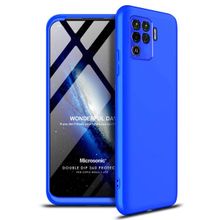 Microsonic Oppo Reno 5 Lite Double Dip 360 Protective Mavi Cep Telefonu Kılıfı