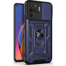 Microsonic Oppo Reno 5 Lite Impact Resistant Lacivert Cep Telefonu Kılıfı