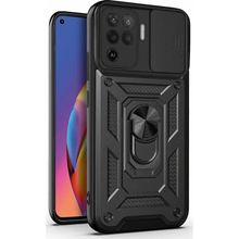 Microsonic Oppo Reno 5 Lite Impact Resistant Siyah Cep Telefonu Kılıfı