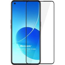 Microsonic Oppo Reno 6 4G Tam Kaplayan Temperli Siyah Cam Ekran Koruyucu