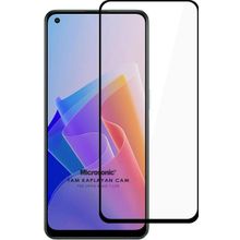 Microsonic Oppo Reno 7 Lite Tam Kaplayan Temperli Siyah Cam Ekran Koruyucu