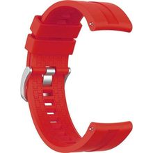 Microsonic Oppo Watch 46 mm Silicone Rapid Bands Kırmızı Gümüş Pimli Kordon