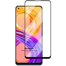 Microsonic Realme 8 Tam Kaplayan Temperli Siyah Cam Ekran Koruyucu