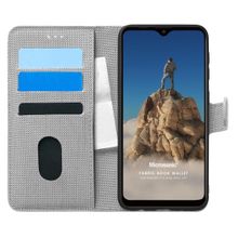 Microsonic Reeder P13 Blue Max Lite Fabric Book Wallet Gri Cep Telefonu Kılıfı