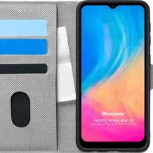 Microsonic Reeder P13 Blue Max Pro Lite Fabric Book Wallet Gri Cep Telefonu Kılıfı