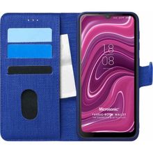 Microsonic Reeder P13 Blue Plus 2022 Fabric Book Wallet Lacivert Cep Telefonu Kılıfı