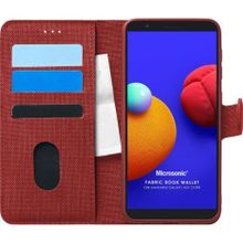 Microsonic Samsung Galaxy A01 Core Fabric Book Wallet Kırmızı Kılıf