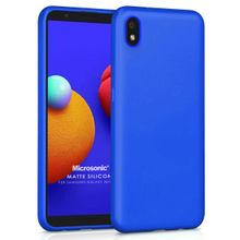 Microsonic Samsung Galaxy A01 Core Matte Silicone Mavi Kılıf