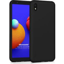 Microsonic Samsung Galaxy A01 Core Matte Silicone Siyah Kılıf