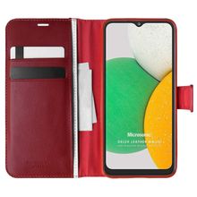 Microsonic Samsung Galaxy A03 Delux Leather Wallet Kırmızı Kılıf