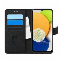 Microsonic Samsung Galaxy A03 Fabric Book Wallet Siyah Kılıf