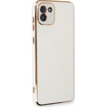 Microsonic Samsung Galaxy A03 Olive Plated Beyaz Kılıf